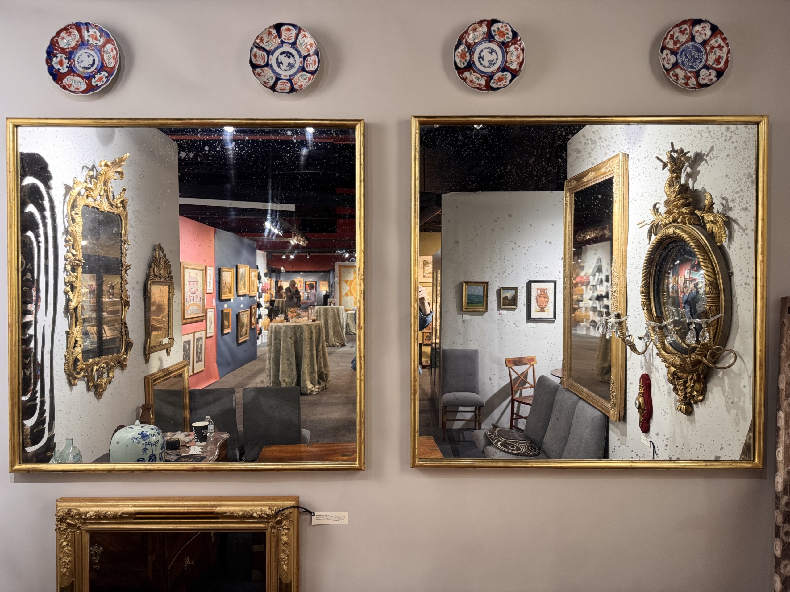 Pair of Contemporary Water Gilt Mirrors - Image 2