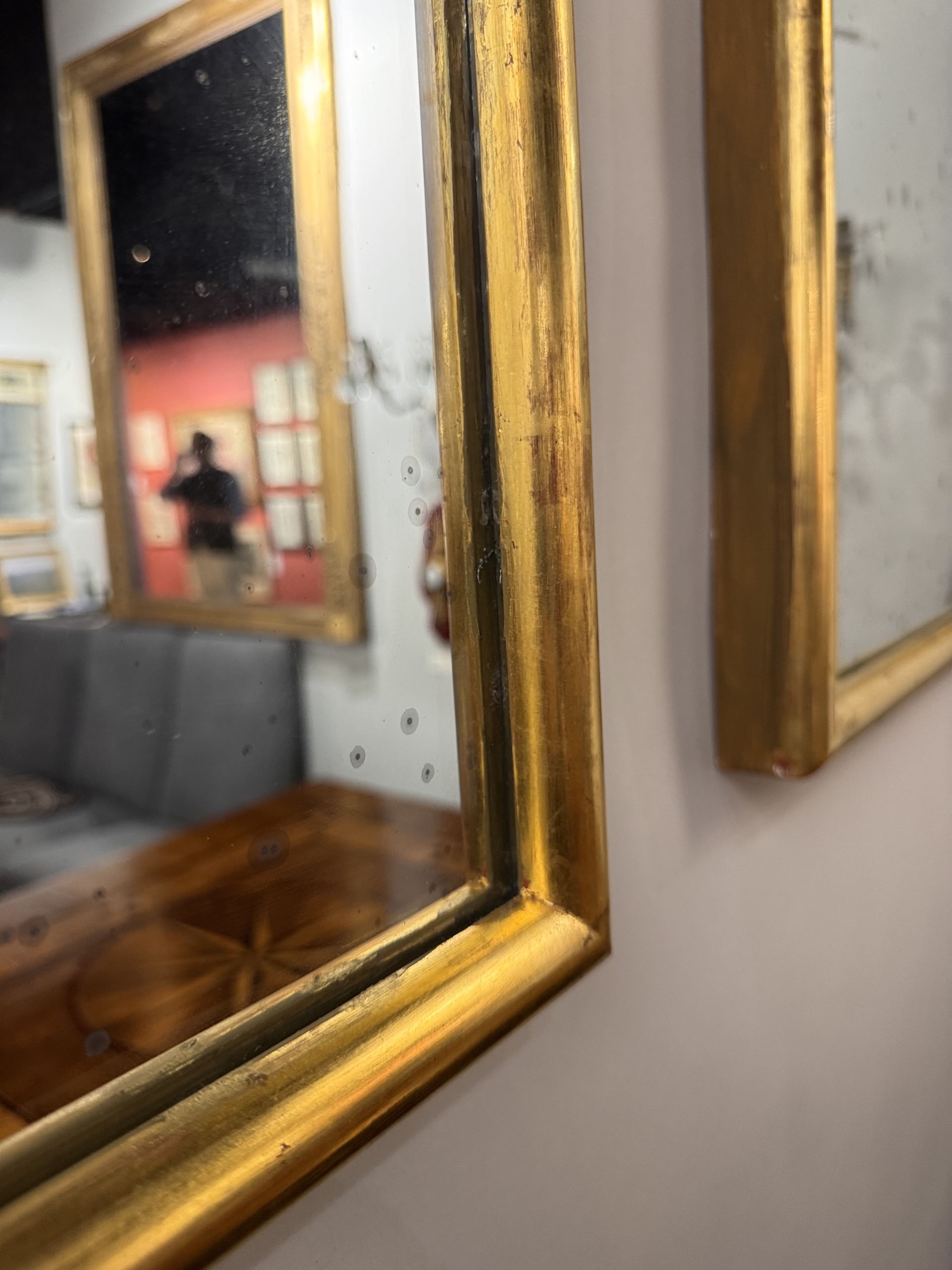 Pair of Contemporary Water Gilt Mirrors - Image 5