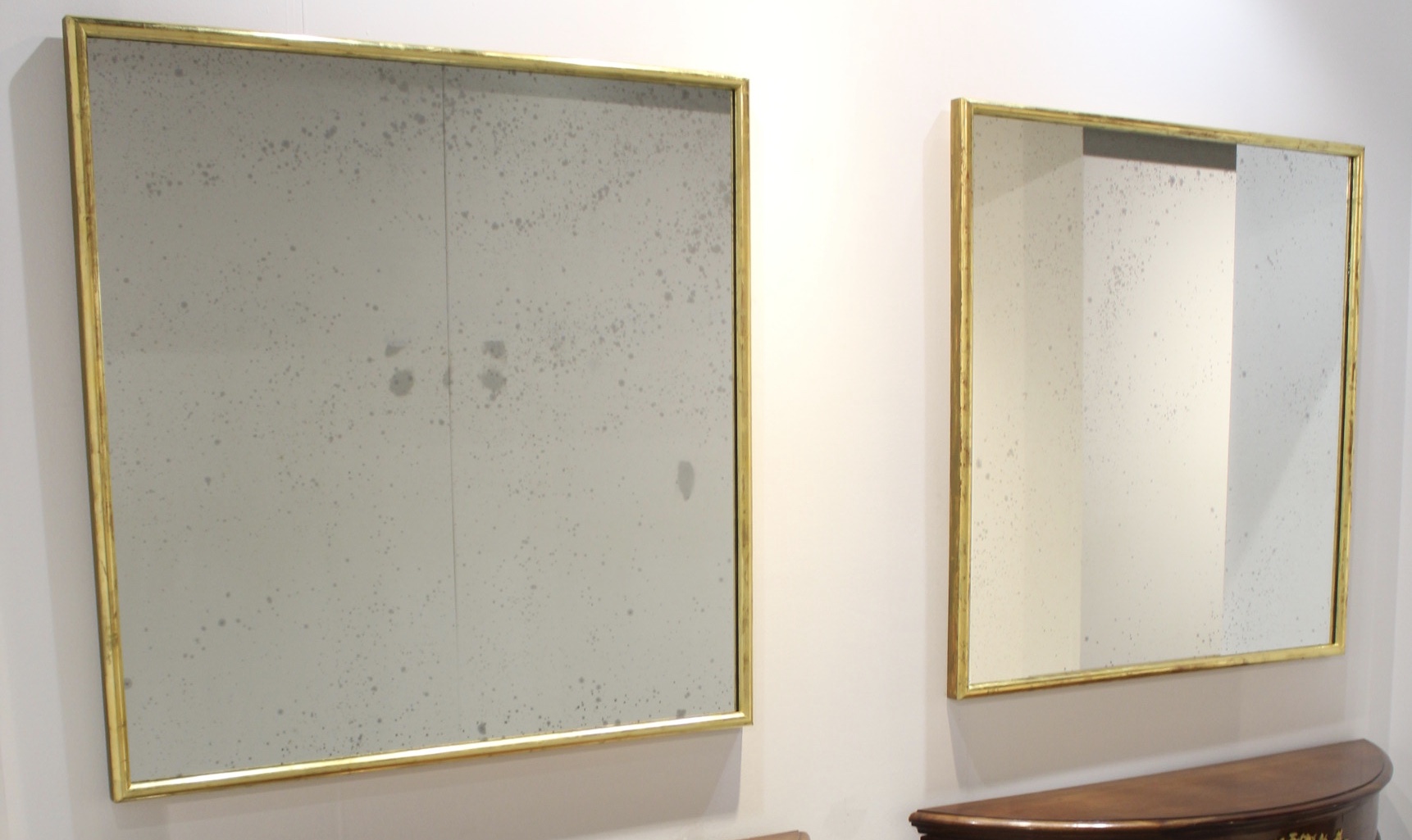 Pair of Contemporary Water Gilt Mirrors