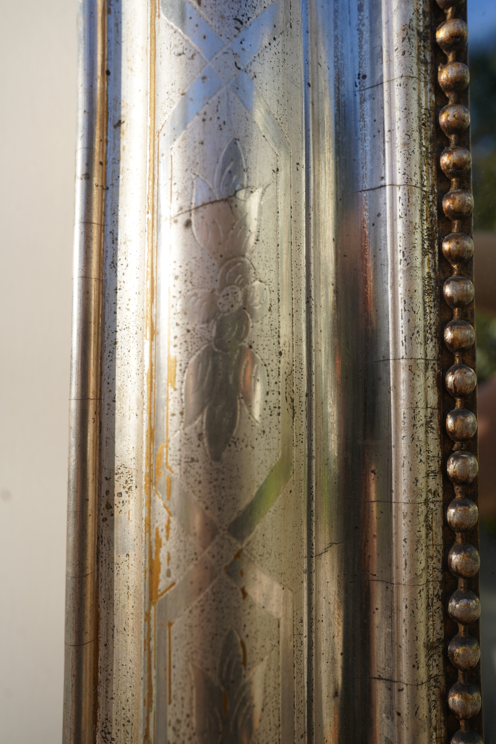 Large Silver Louis Philippe Mirror - Image 2