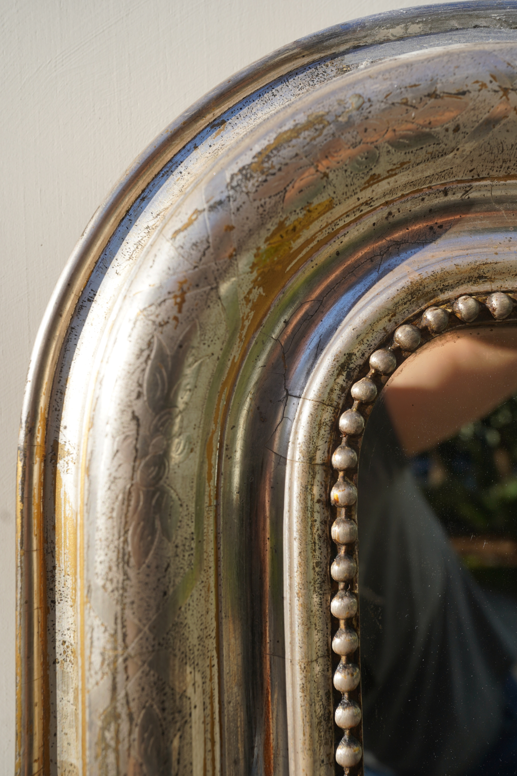 Large Silver Louis Philippe Mirror - Image 7