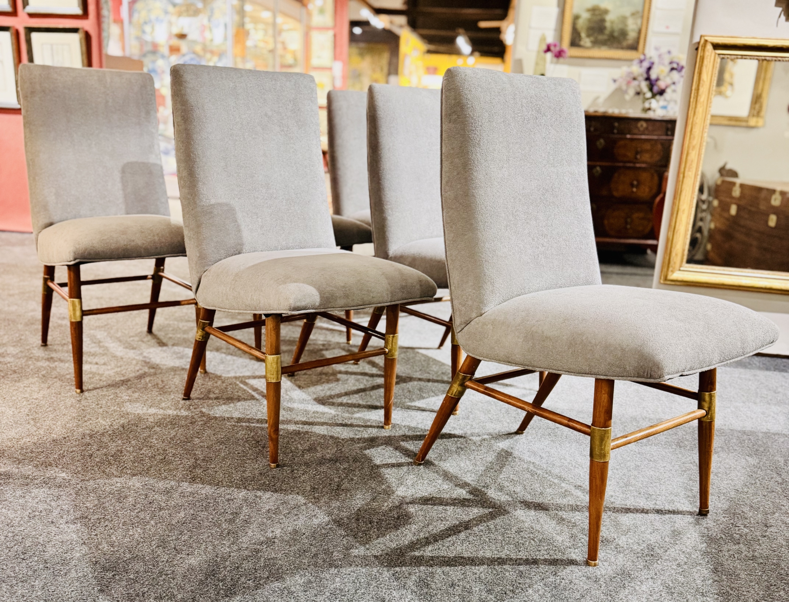 Set of six Mid Century Modern Chairs ca. 1960 - Image 4