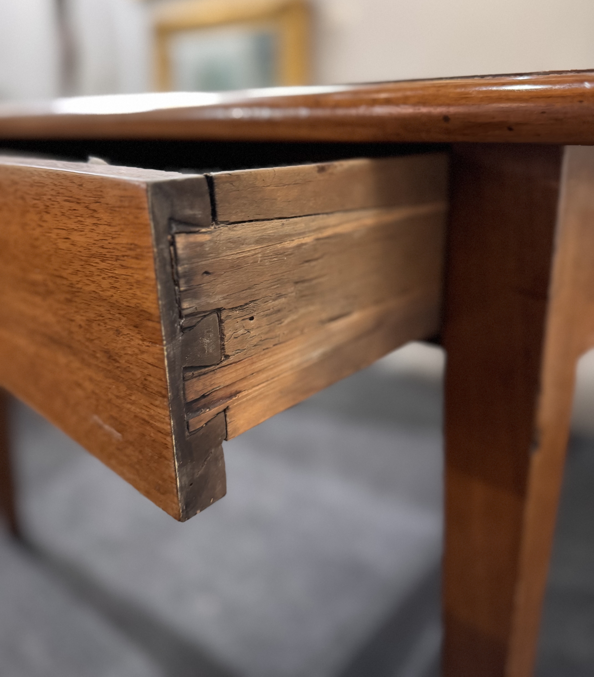 Antique Nautical Inlaid Game table or Desk - Image 8