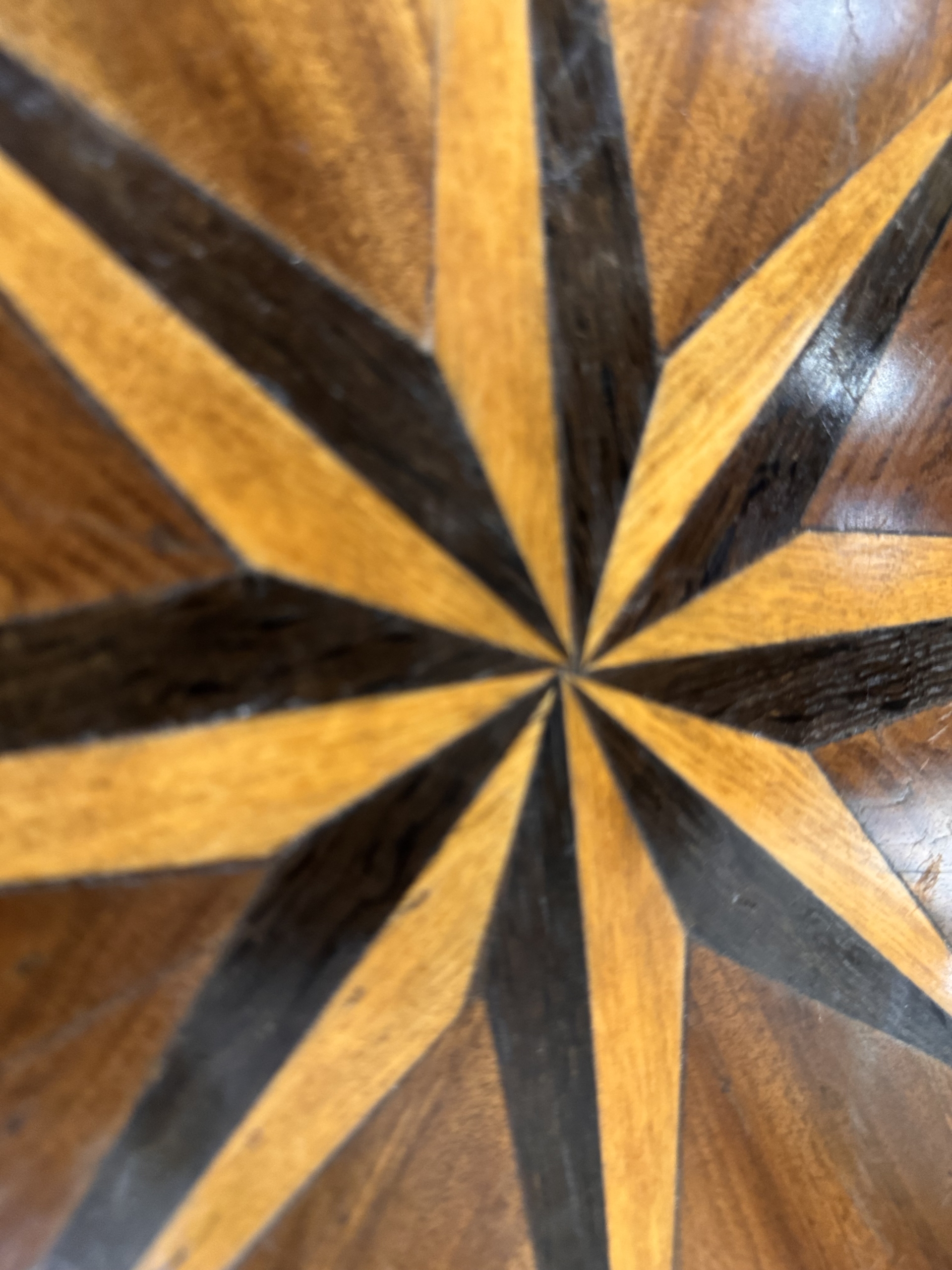 Antique Nautical Inlaid Game table or Desk - Image 4