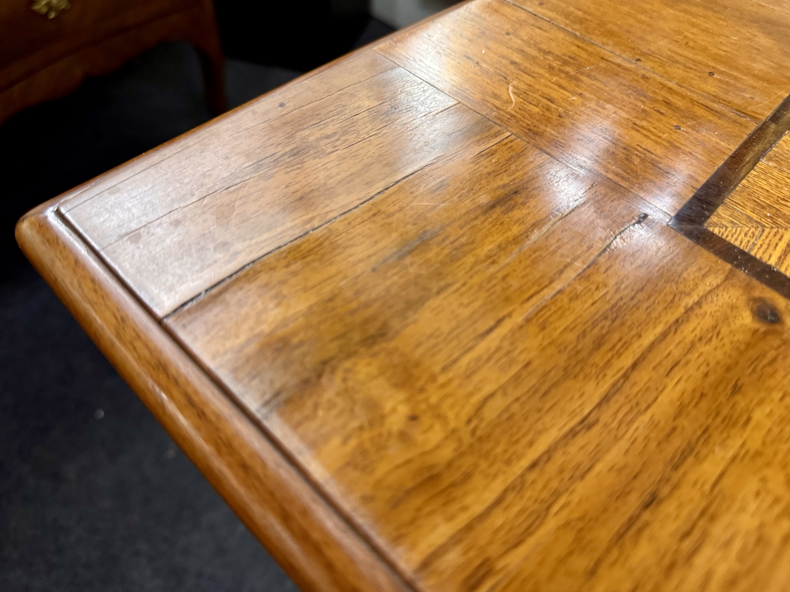 Antique Nautical Inlaid Game table or Desk - Image 5