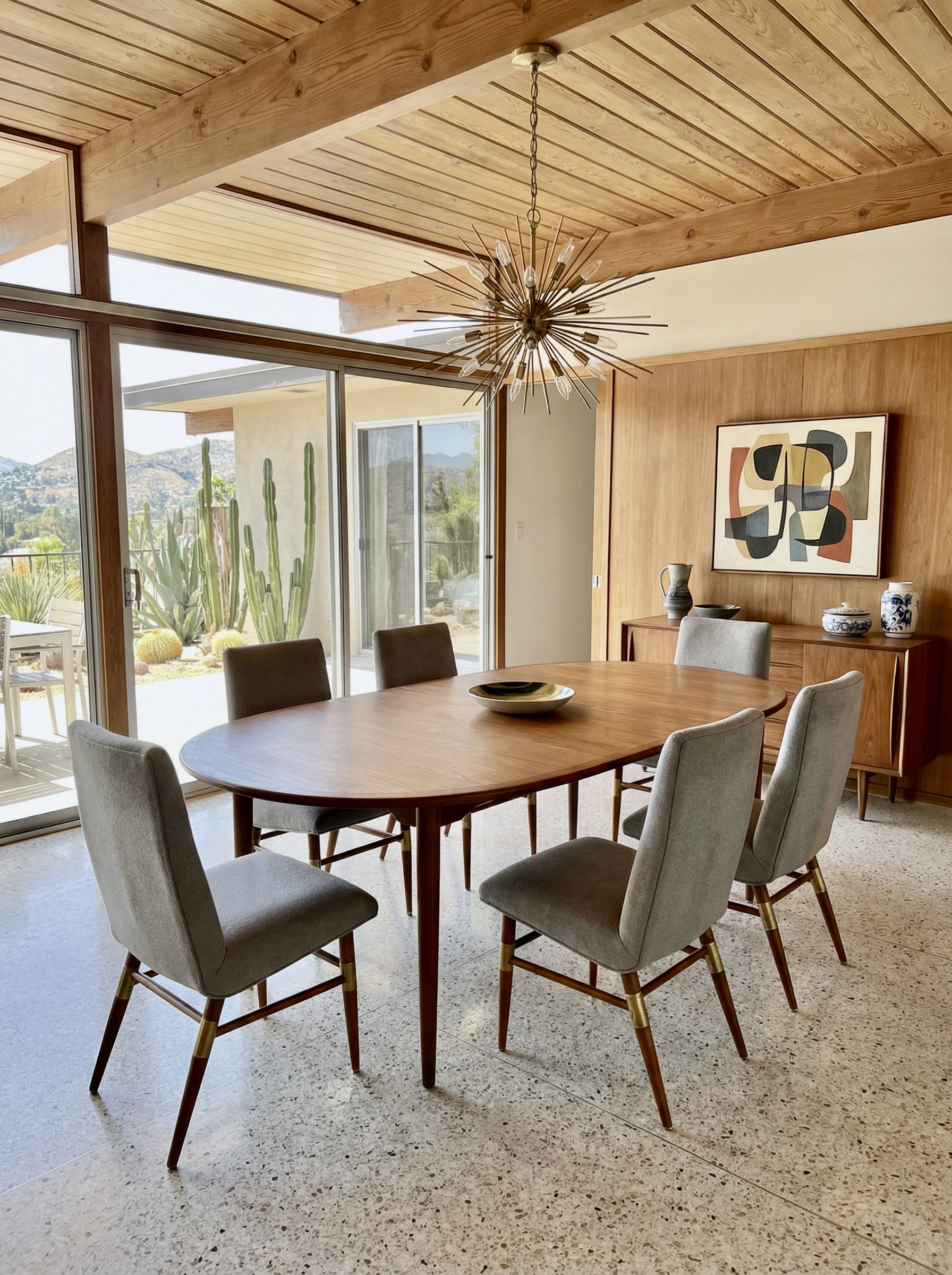 Set of six Mid Century Modern Chairs ca. 1960 - Image 2